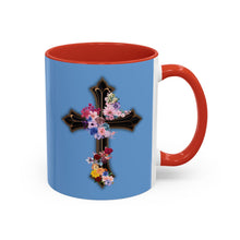 Load image into Gallery viewer, Flower Covered Cross - Accent Coffee Mug (11, 15oz)