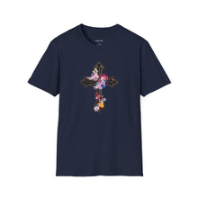 Load image into Gallery viewer, Flower Covered Cross - Unisex Softstyle T-Shirt