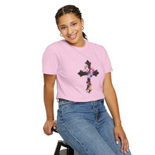 Load image into Gallery viewer, Flower Covered Cross - Unisex Garment-Dyed T-shirt