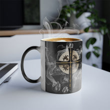 Load image into Gallery viewer, New! Golden & Black "Jesus is King" Cross - Color Morphing Mug, 11oz