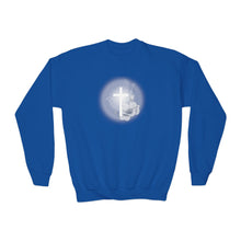 Load image into Gallery viewer, White Dove Cross - Youth Crewneck Sweatshirt