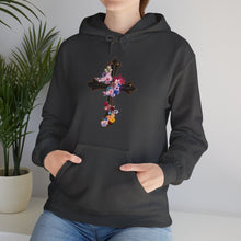 Load image into Gallery viewer, Flower Covered Cross - Unisex Heavy Blend™ Hooded Sweatshirt