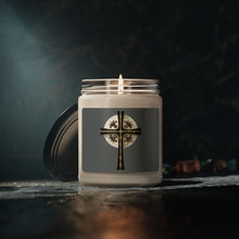 Load image into Gallery viewer, Golden & Black "Jesus is King" Cross - Scented Soy Candle, 9oz