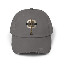 Load image into Gallery viewer, Golden & Black "Jesus is King" Cross - Cotton Distressed Cap