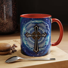 Load image into Gallery viewer, New! Lightning & Clouds Cross - Accent Coffee Mug (11, 15oz)