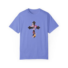 Load image into Gallery viewer, Flower Covered Cross - Unisex Garment-Dyed T-shirt