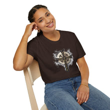 Load image into Gallery viewer, NEW! Golden & Black Cross - Unisex Softstyle T-Shirt