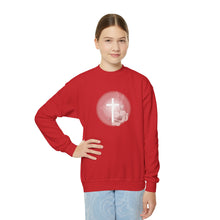 Load image into Gallery viewer, White Dove Cross - Youth Crewneck Sweatshirt