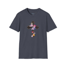Load image into Gallery viewer, Flower Covered Cross - Unisex Softstyle T-Shirt
