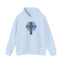 Load image into Gallery viewer, Lightning & Clouds Cross - Unisex Heavy Blend™ Hooded Sweatshirt