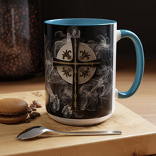 Load image into Gallery viewer, New! Golden & Black "Jesus is King" Cross - Accent Coffee Mug (11, 15oz)