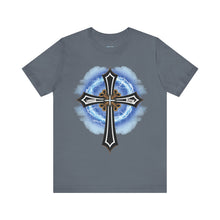 Load image into Gallery viewer, Lightning & Clouds Cross - Mens Graphic T-Shirt