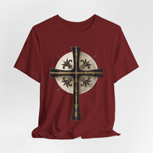 Load image into Gallery viewer, Golden & Black "Jesus is King" Cross - Unisex Short Sleeve T-Shirt