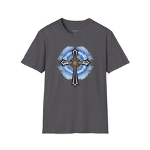 Load image into Gallery viewer, Lightning & Clouds Cross - Unisex Softstyle T-Shirt