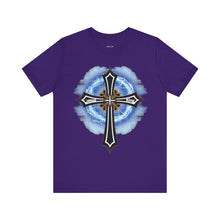 Load image into Gallery viewer, Lightning & Clouds Cross - Mens Graphic T-Shirt