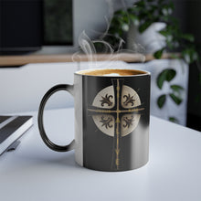 Load image into Gallery viewer, Golden & Black "Jesus is King" Cross - Color Morphing Mug, 11oz