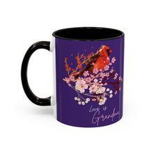 Load image into Gallery viewer, Red Cardinal & Flowers for Grandma - Accent Mug (11, 15oz)