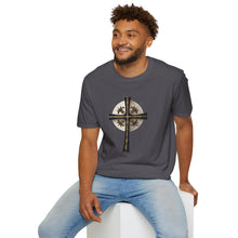 Load image into Gallery viewer, Golden & Black "Jesus is King" Cross - Unisex Softstyle T-Shirt