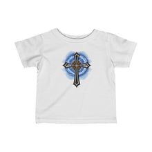 Load image into Gallery viewer, Lightning & Clouds Cross - Baby Jersey Tee