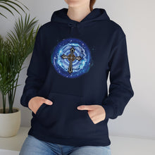 Load image into Gallery viewer, New! Lightning & Clouds Cross - Unisex Heavy Blend™ Hooded Sweatshirt