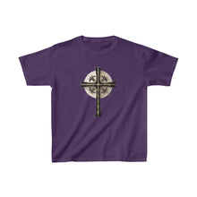 Load image into Gallery viewer, Golden & Black "Jesus is King" Cross - Kids Heavy Cotton™ Tee