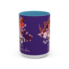 Load image into Gallery viewer, Red Cardinal & Flowers for Grandma - Accent Mug (11, 15oz)