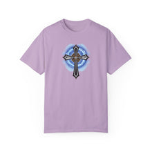 Load image into Gallery viewer, Lightning & Clouds Cross - Unisex Garment-Dyed T-shirt
