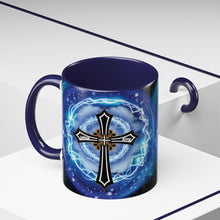 Load image into Gallery viewer, New! Lightning & Clouds Cross - Accent Coffee Mug (11, 15oz)