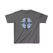 Load image into Gallery viewer, Lightning & Clouds Cross - Kids Heavy Cotton™ Tee