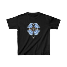 Load image into Gallery viewer, Lightning & Clouds Cross - Kids Heavy Cotton™ Tee