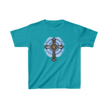 Load image into Gallery viewer, Lightning & Clouds Cross - Kids Heavy Cotton™ Tee