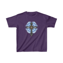 Load image into Gallery viewer, Lightning & Clouds Cross - Kids Heavy Cotton™ Tee
