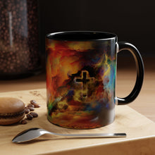 Load image into Gallery viewer, Rainbow Storm Cross - Accent Coffee Mug (11, 15oz)