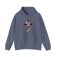 Load image into Gallery viewer, Flower Covered Cross - Unisex Heavy Blend™ Hooded Sweatshirt