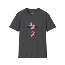 Load image into Gallery viewer, Flower Covered Cross - Unisex Softstyle T-Shirt