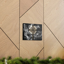 Load image into Gallery viewer, NEW! Golden & Black "Jesus is King" Cross - Canvas Wall Art