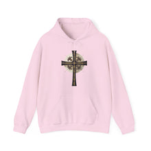 Load image into Gallery viewer, Golden & Black Cross - Unisex Heavy Blend™ Hooded Sweatshirt