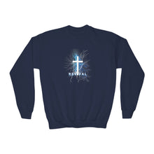 Load image into Gallery viewer, REVIVAL Cross - Youth Crewneck Sweatshirt