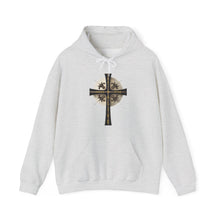 Load image into Gallery viewer, Golden & Black Cross - Unisex Heavy Blend™ Hooded Sweatshirt