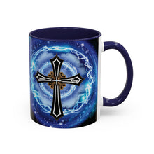 Load image into Gallery viewer, New! Lightning & Clouds Cross - Accent Coffee Mug (11, 15oz)
