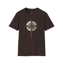 Load image into Gallery viewer, Golden & Black "Jesus is King" Cross - Unisex Softstyle T-Shirt
