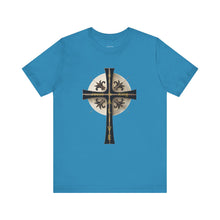 Load image into Gallery viewer, Golden & Black "Jesus is King" Cross - Mens Graphic T-Shirt