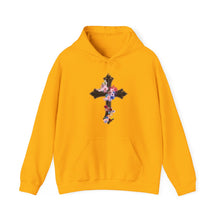 Load image into Gallery viewer, Flower Covered Cross - Unisex Heavy Blend™ Hooded Sweatshirt