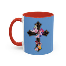 Load image into Gallery viewer, Flower Covered Cross - Accent Coffee Mug (11, 15oz)