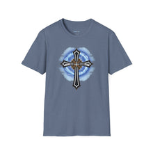 Load image into Gallery viewer, Lightning & Clouds Cross - Unisex Softstyle T-Shirt