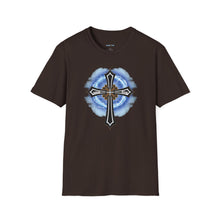 Load image into Gallery viewer, Lightning & Clouds Cross - Unisex Softstyle T-Shirt