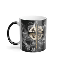 Load image into Gallery viewer, New! Golden & Black "Jesus is King" Cross - Color Morphing Mug, 11oz