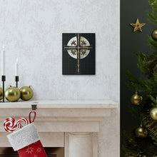 Load image into Gallery viewer, Golden & Black "Jesus is King" Cross - Canvas Wall Art