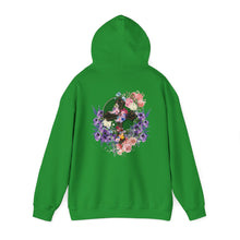 Load image into Gallery viewer, Back Design of NEW! Flower Covered Cross - Unisex Heavy Blend™ Hooded Sweatshirt