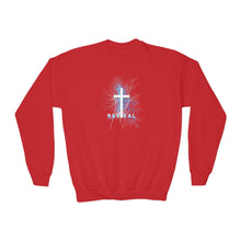 Load image into Gallery viewer, REVIVAL Cross - Youth Crewneck Sweatshirt